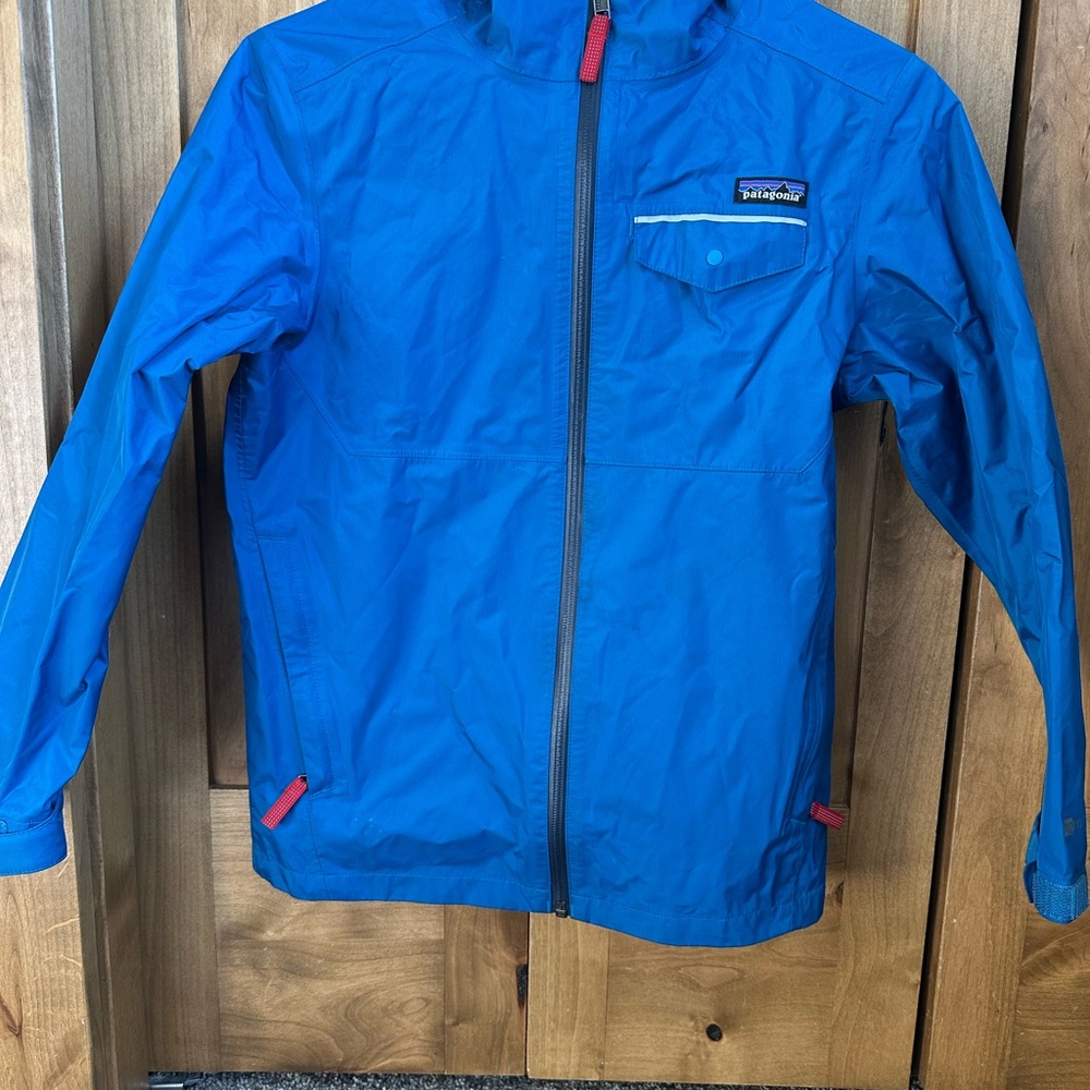 Patagonia Kids Bright Blue Raincoat